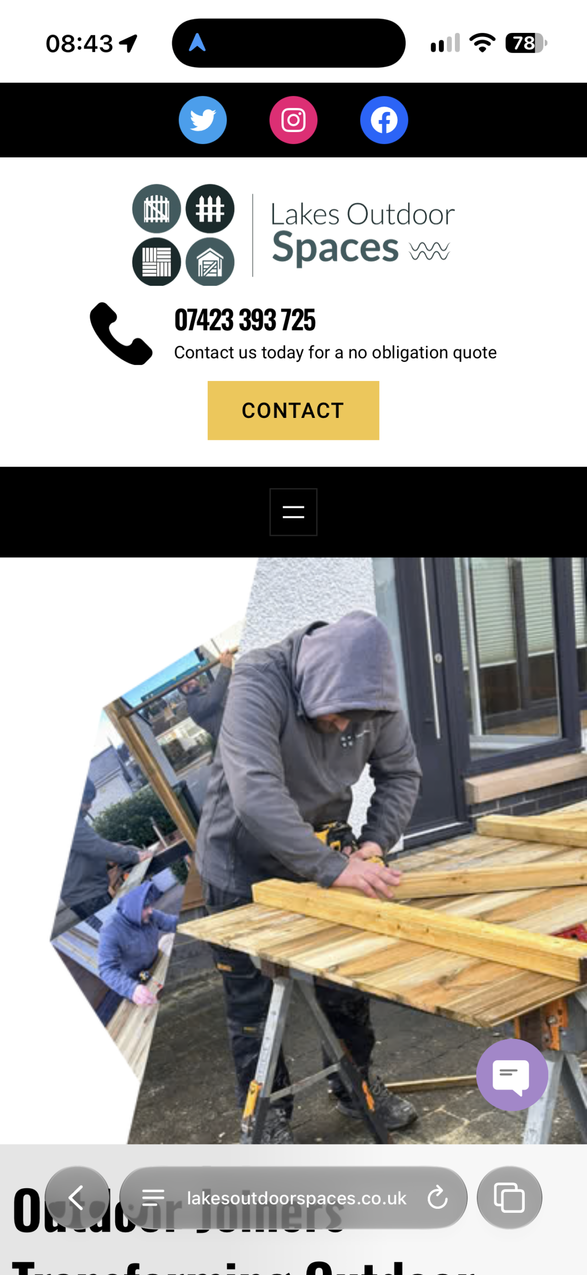 Lakes Outdoor Spaces mobile website